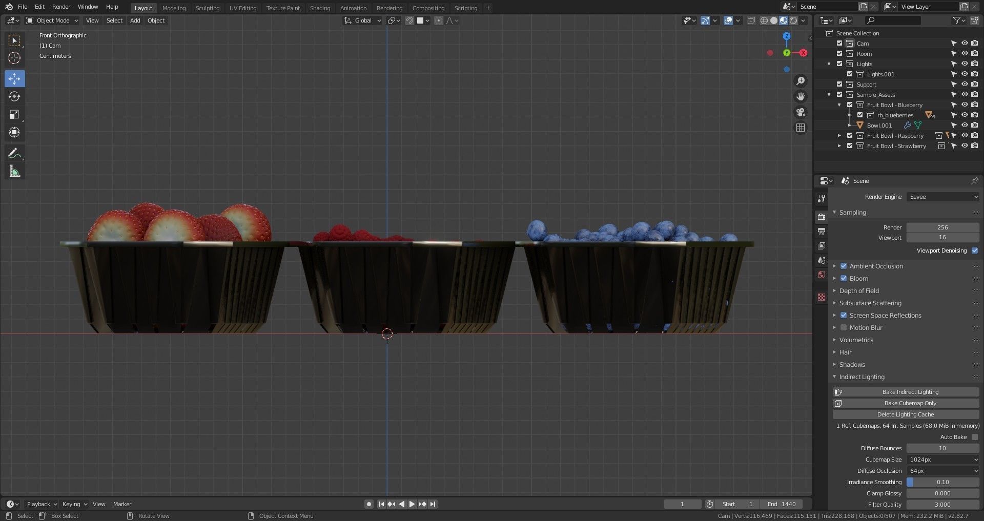 Berries Bowls Set 3D model_6