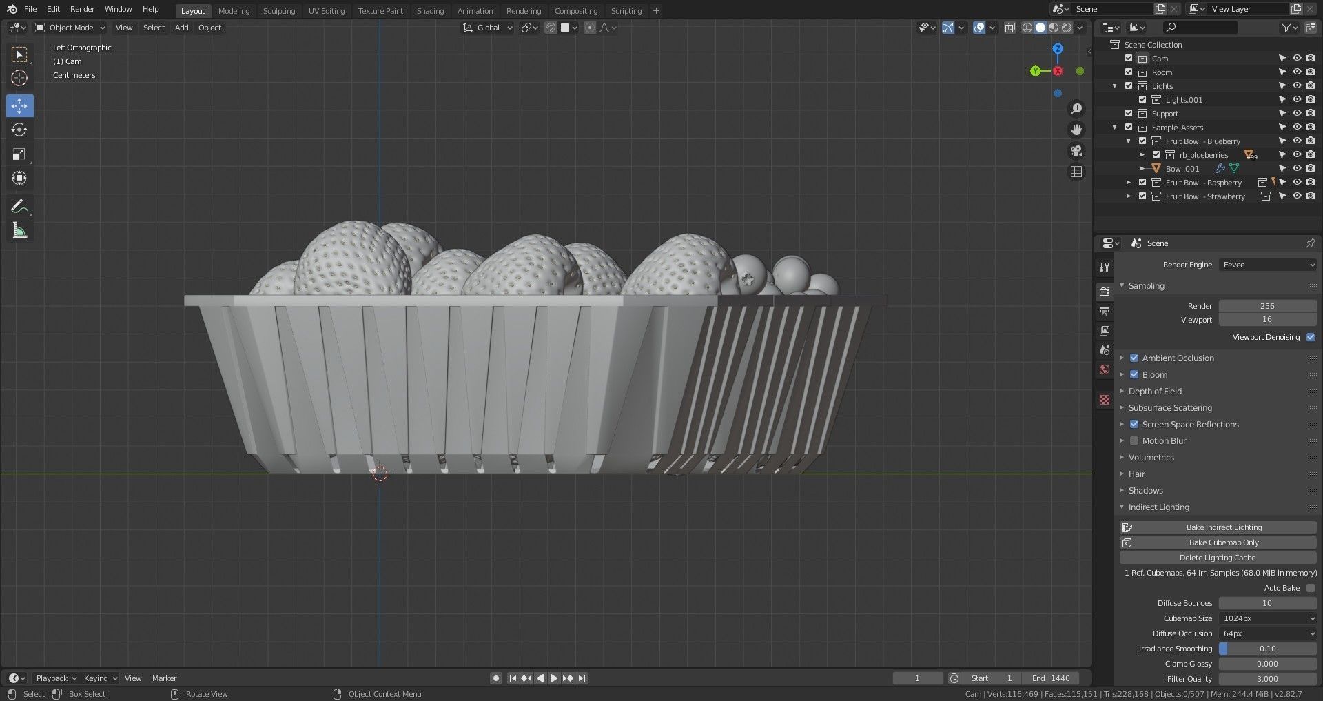 Berries Bowls Set 3D model_10