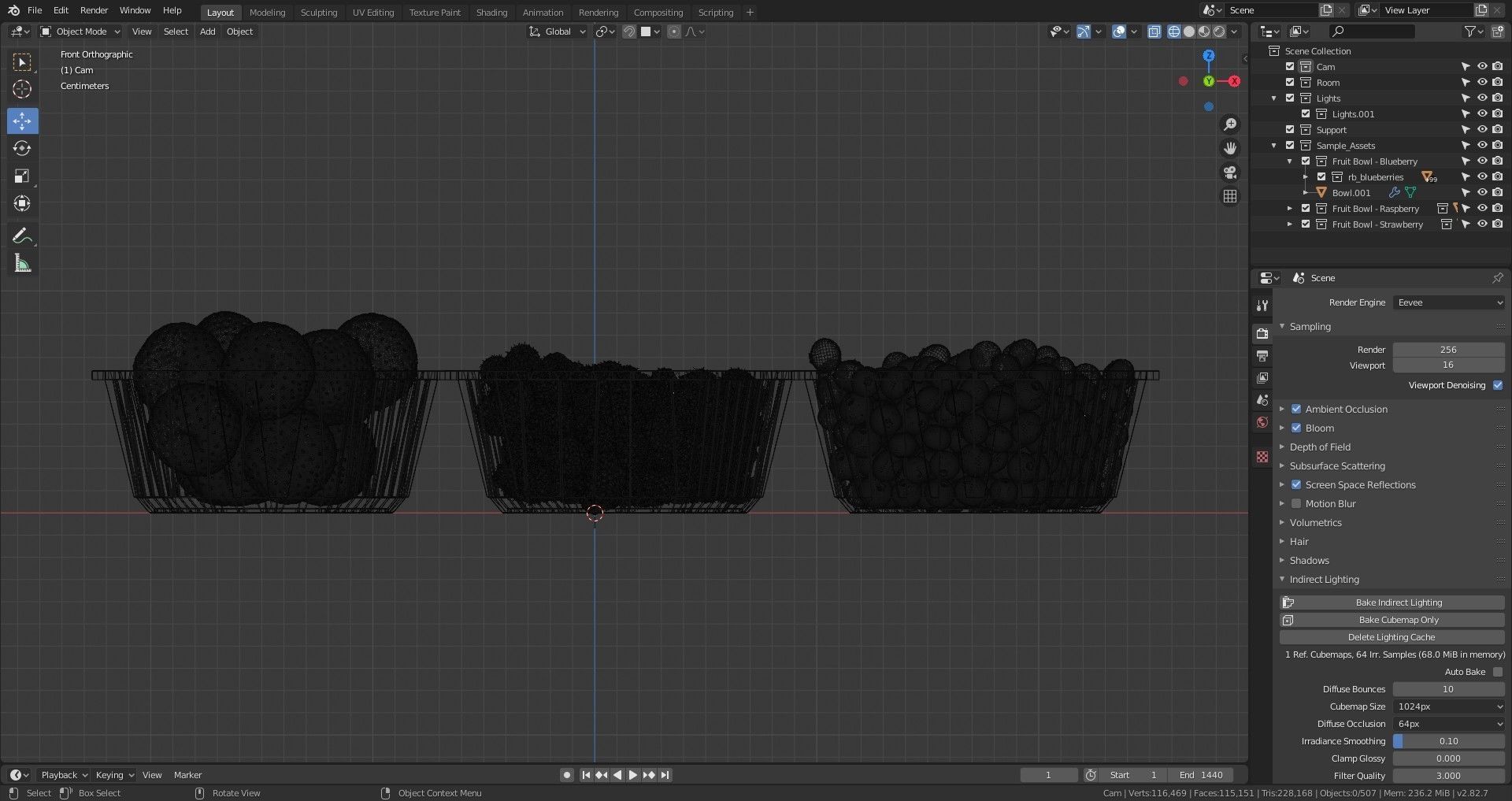 Berries Bowls Set 3D model_8