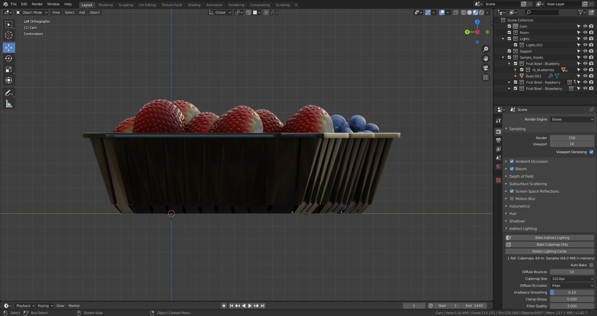 Berries Bowls Set 3D model_9