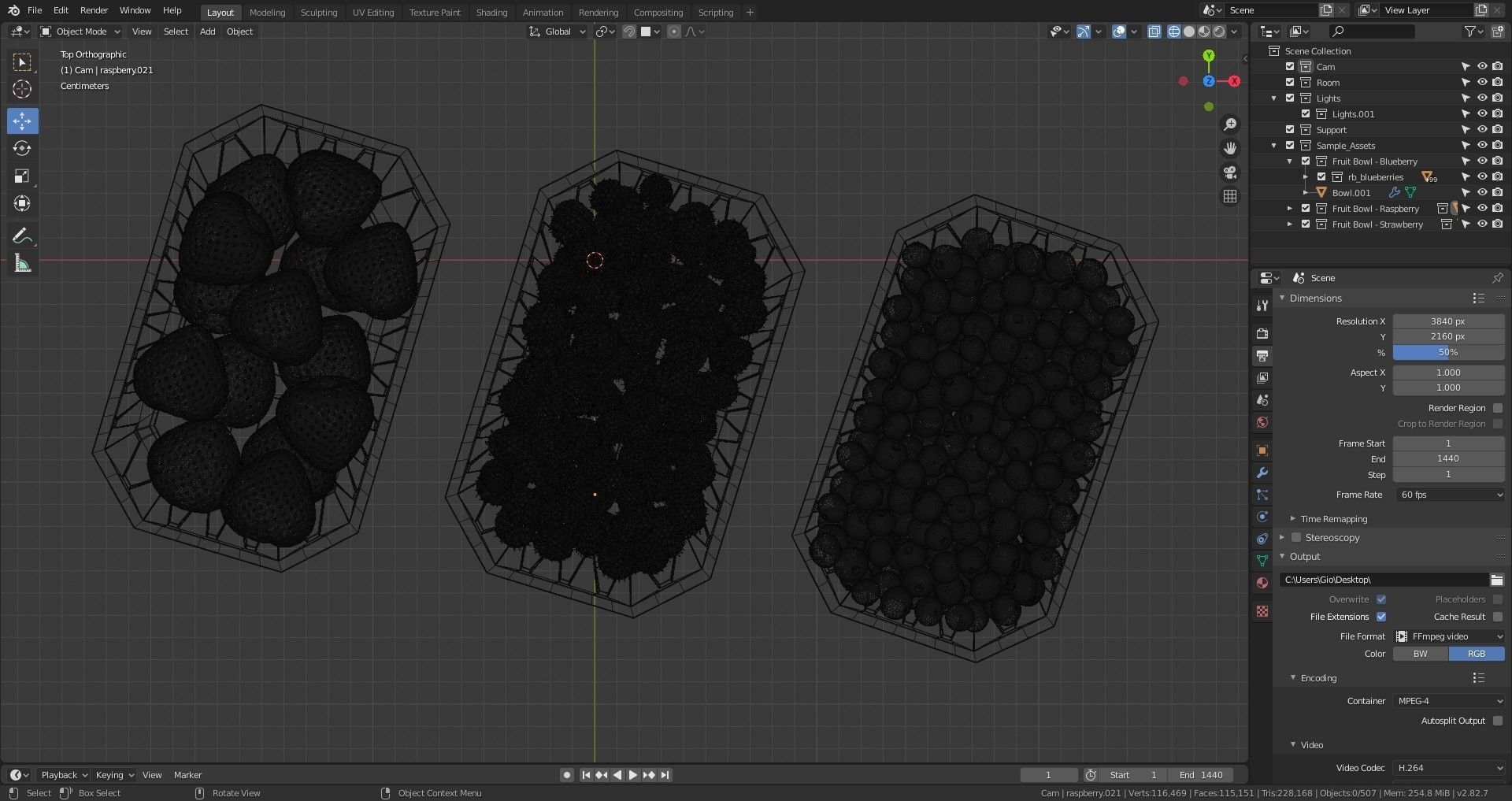Berries Bowls Set 3D model_14