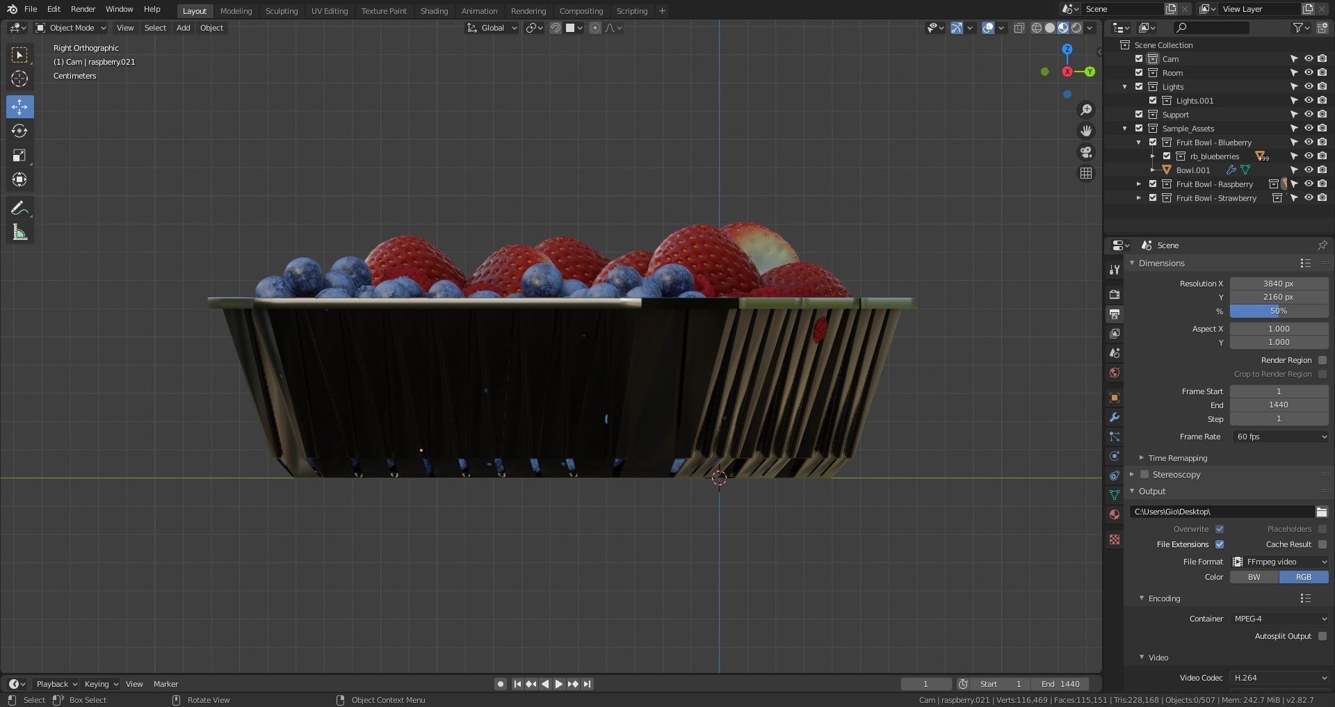 Berries Bowls Set 3D model_15