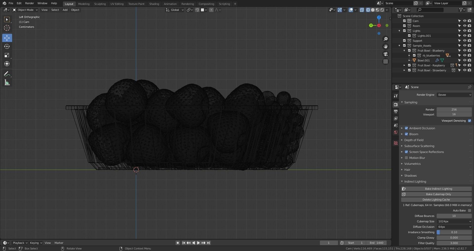Berries Bowls Set 3D model_11
