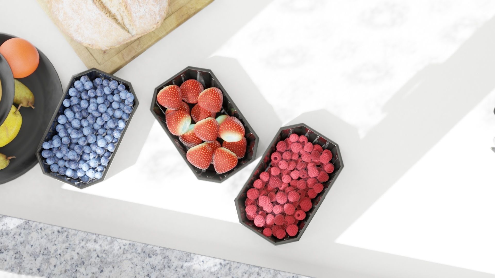 Berries Bowls Set 3D model_4