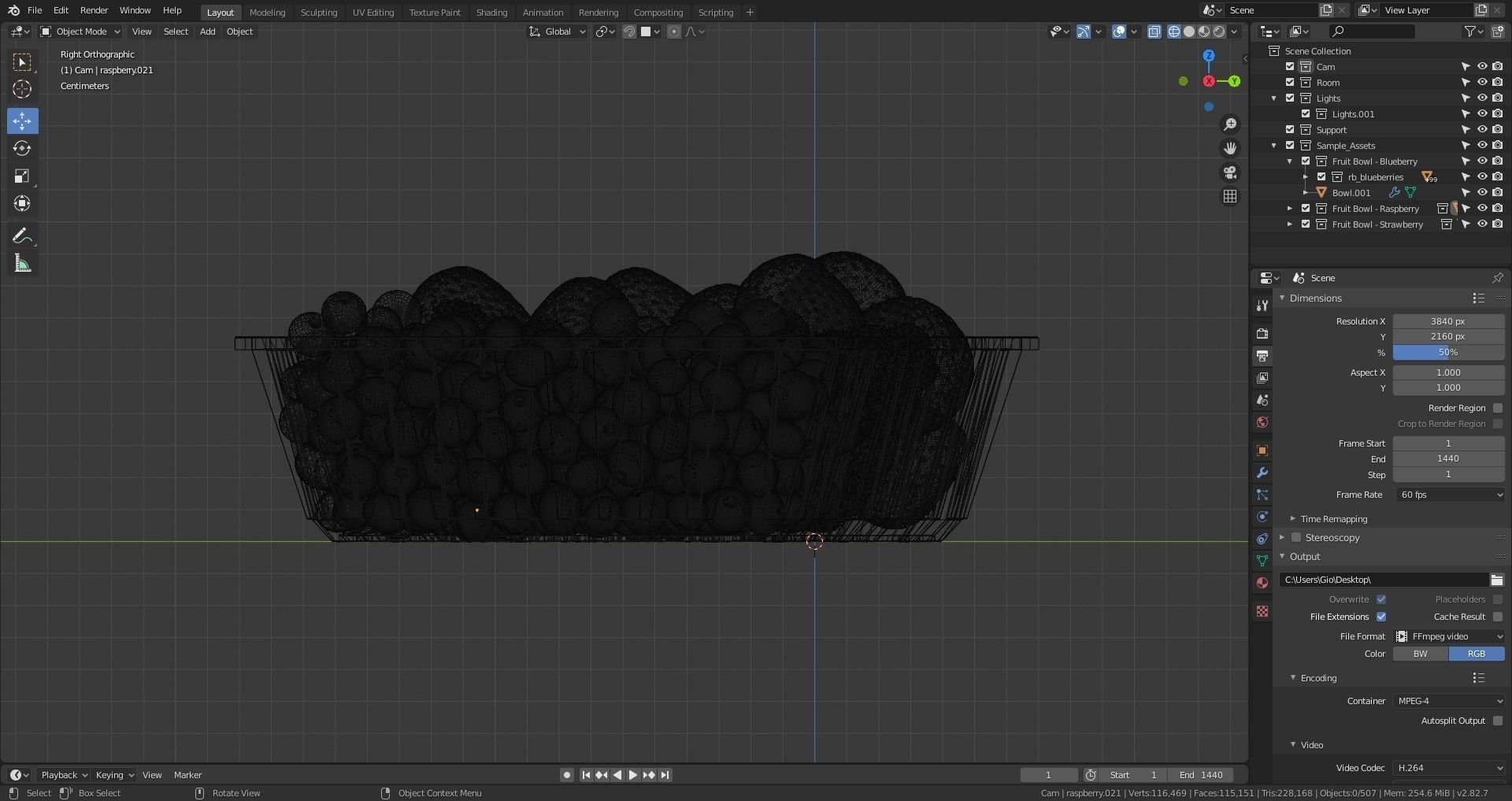 Berries Bowls Set 3D model_17