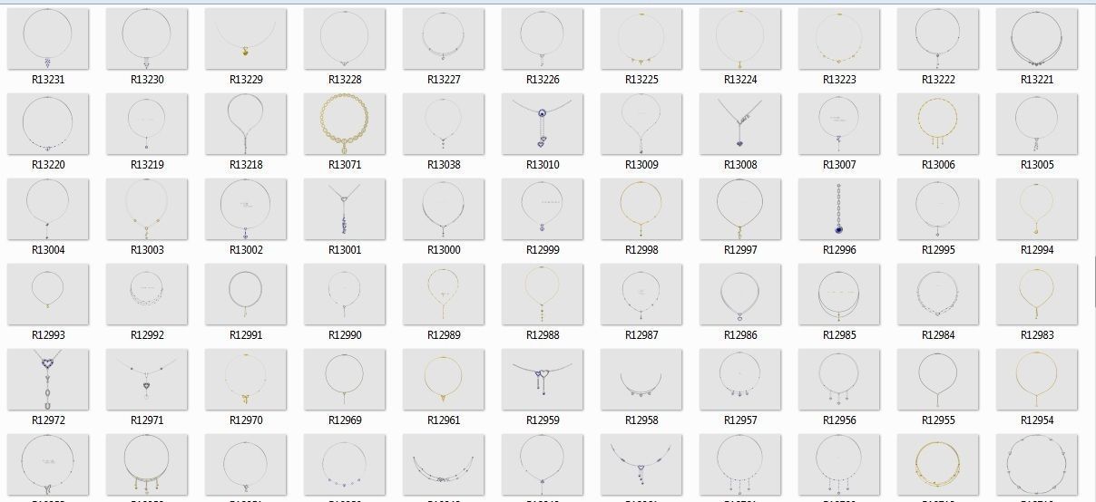 500 Delicate Necklace jcd details bulk collection  3D print model_2