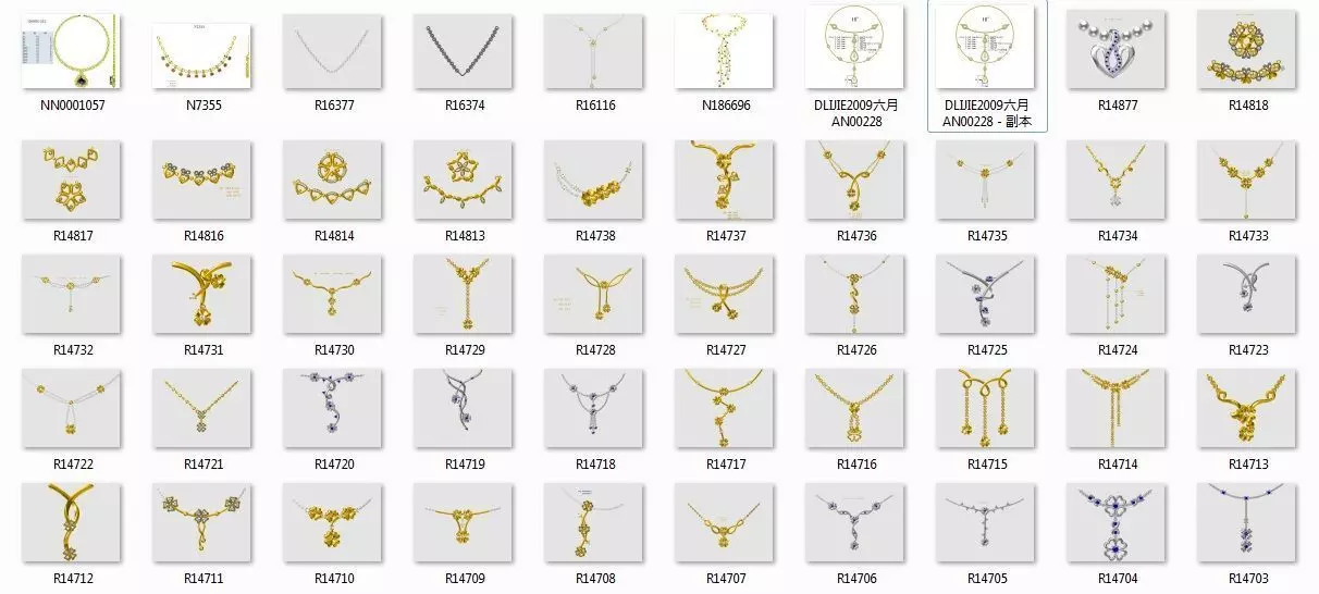 500 Delicate Necklace jcd details bulk collection  3D print model_0