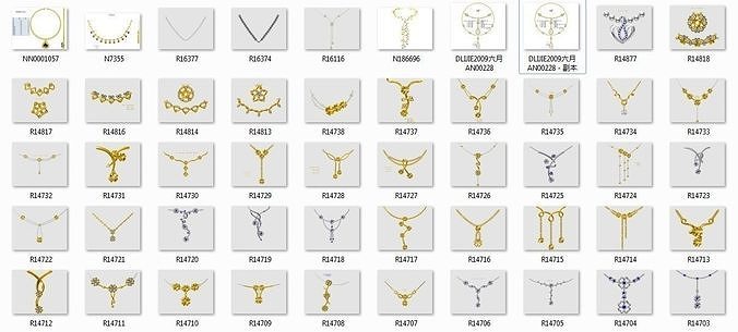 500 Delicate Necklace jcd details bulk collection  3D print model