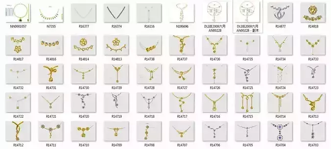 500 Delicate Necklace jcd details bulk collection 