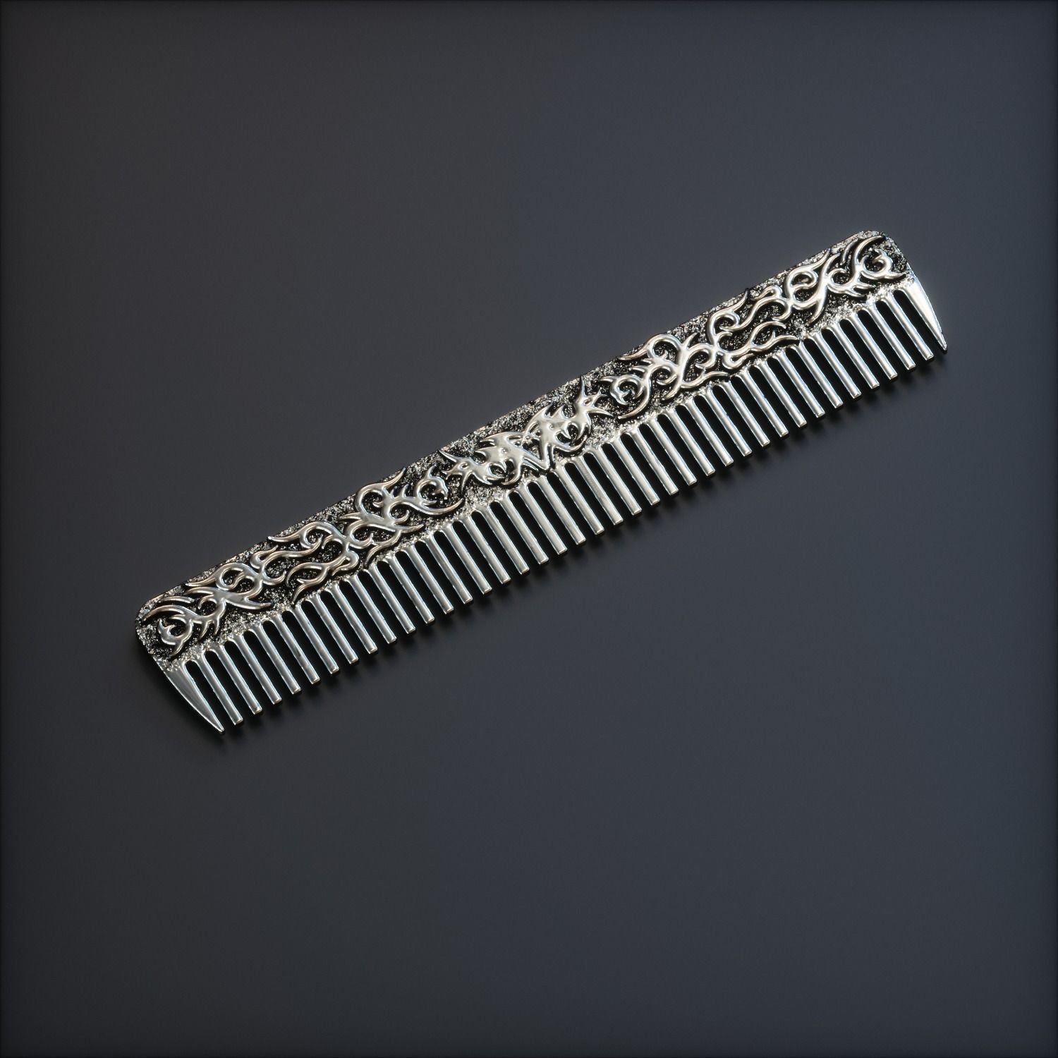  jewelry hair comb 3D print model_2