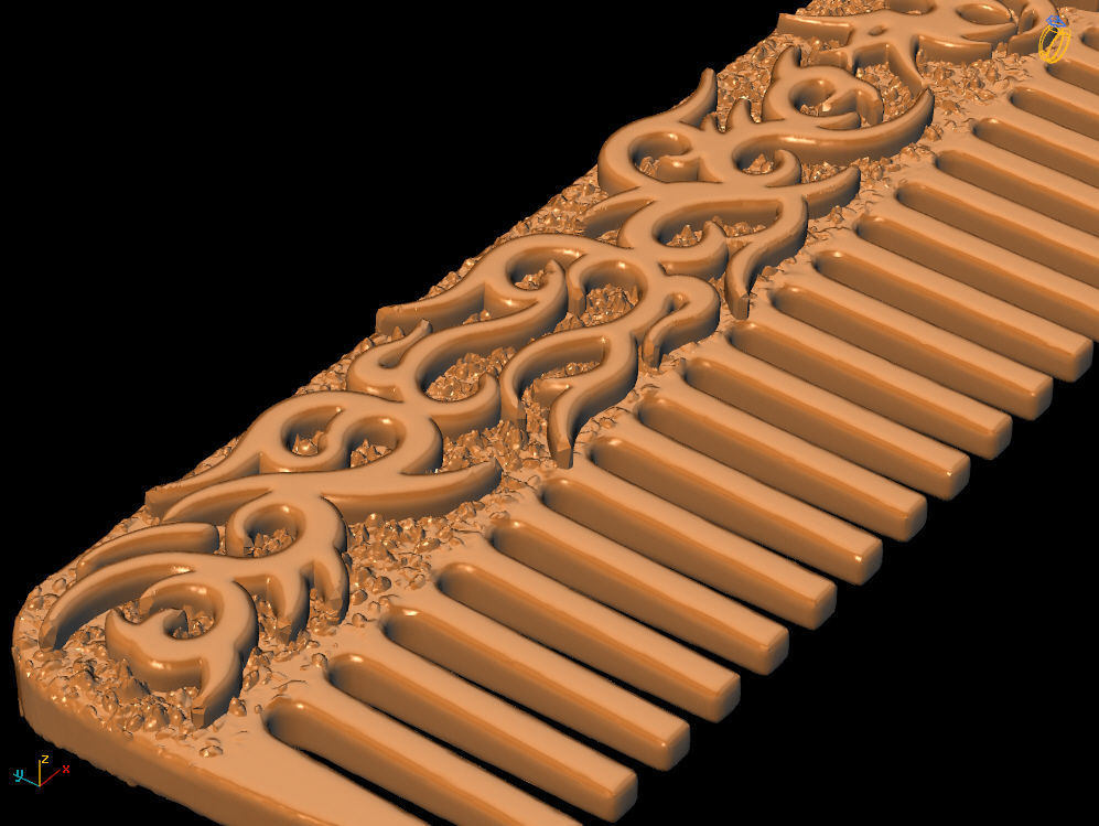  jewelry hair comb 3D print model_12