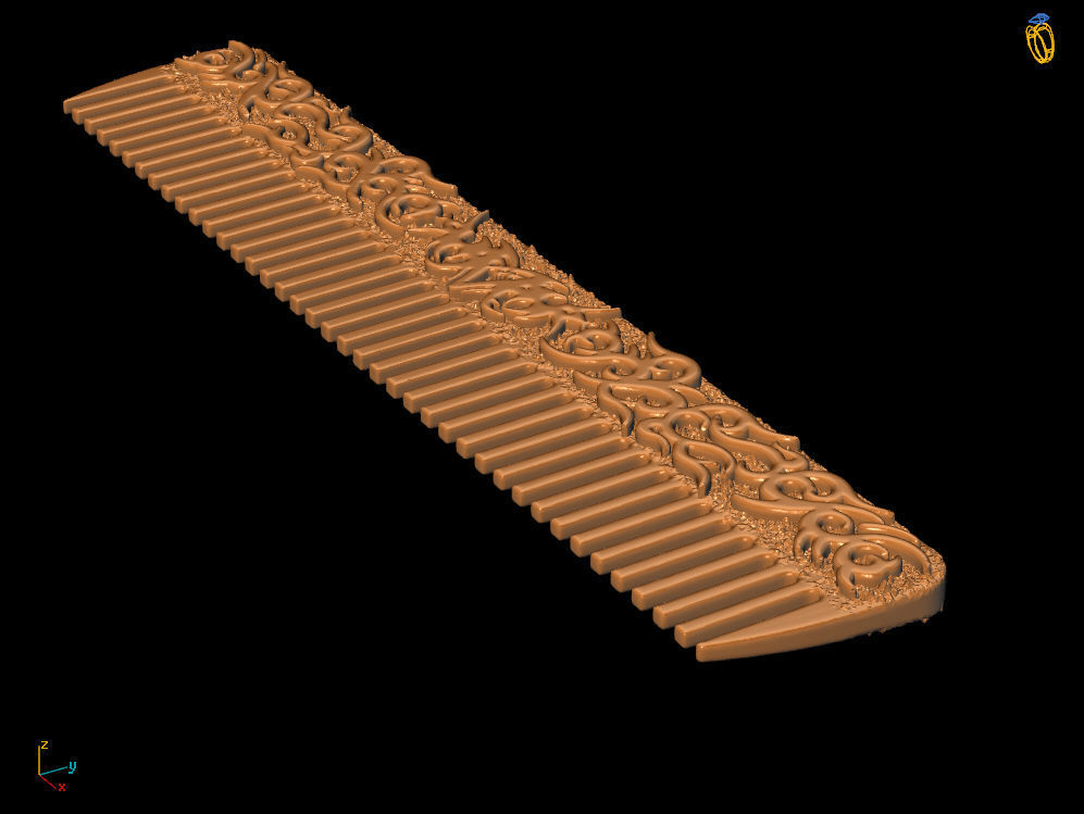  jewelry hair comb 3D print model_11