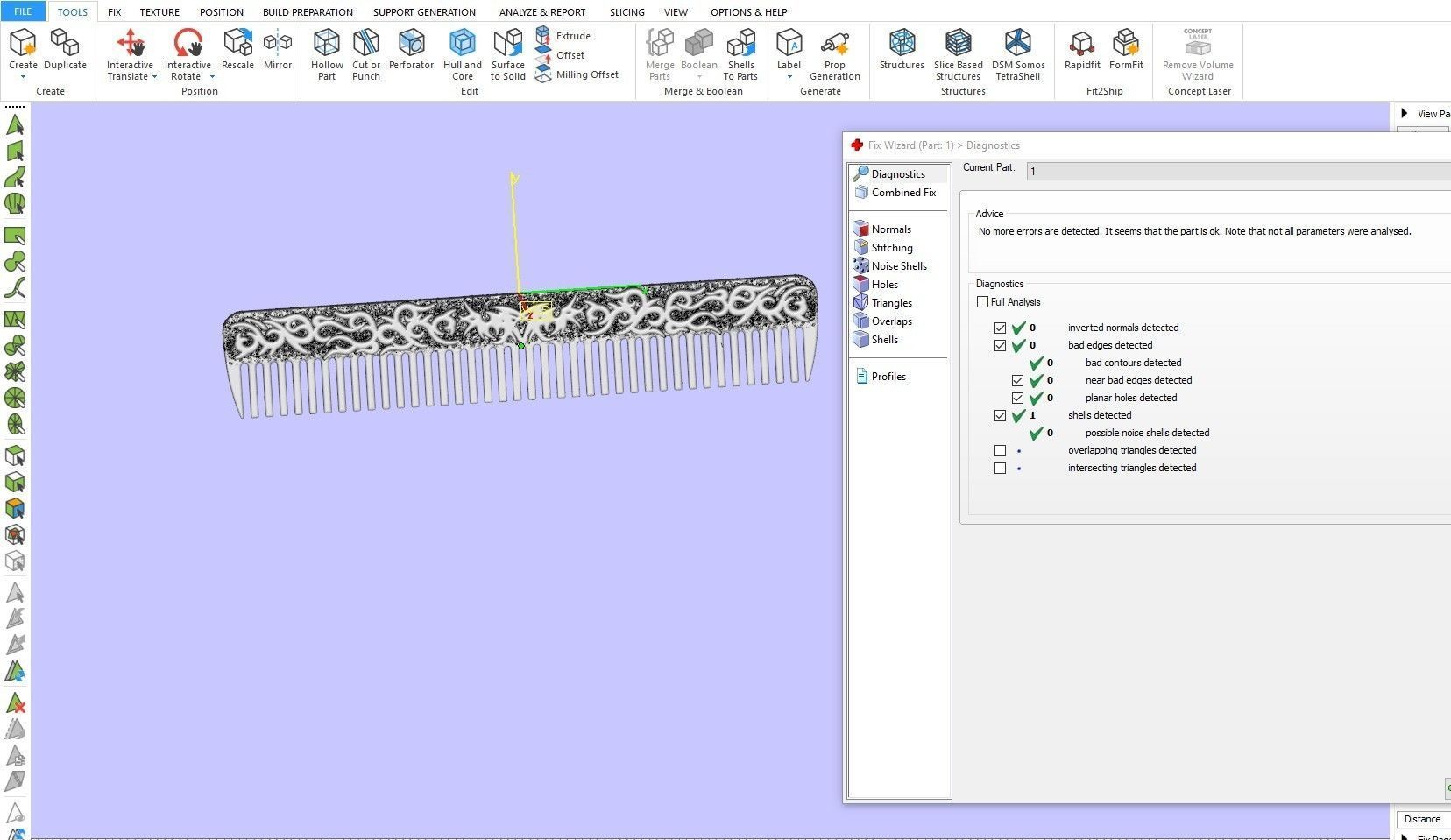  jewelry hair comb 3D print model_8