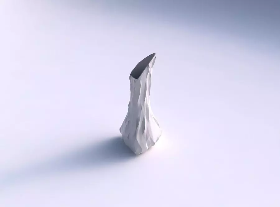 Vase puffy tappered triangle with low-polygon 3D print model