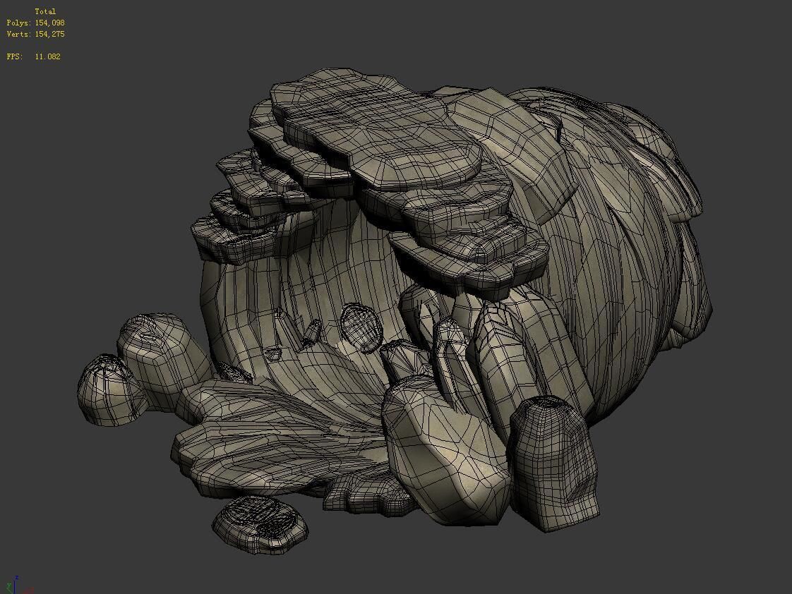 Cartoon Forest - Stone Cave 01 3D model_3