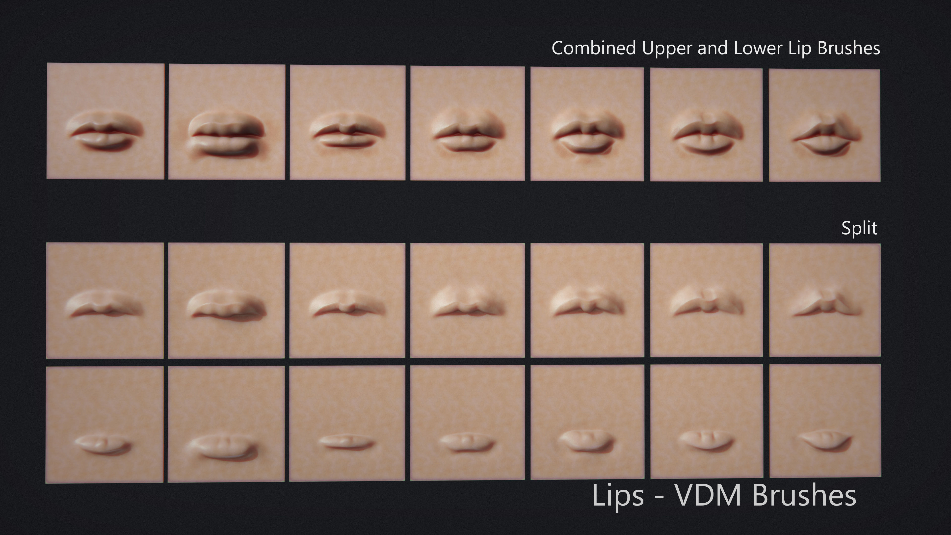 Zbrush - Mouths and Lips - VDM Brushes 3D model_1