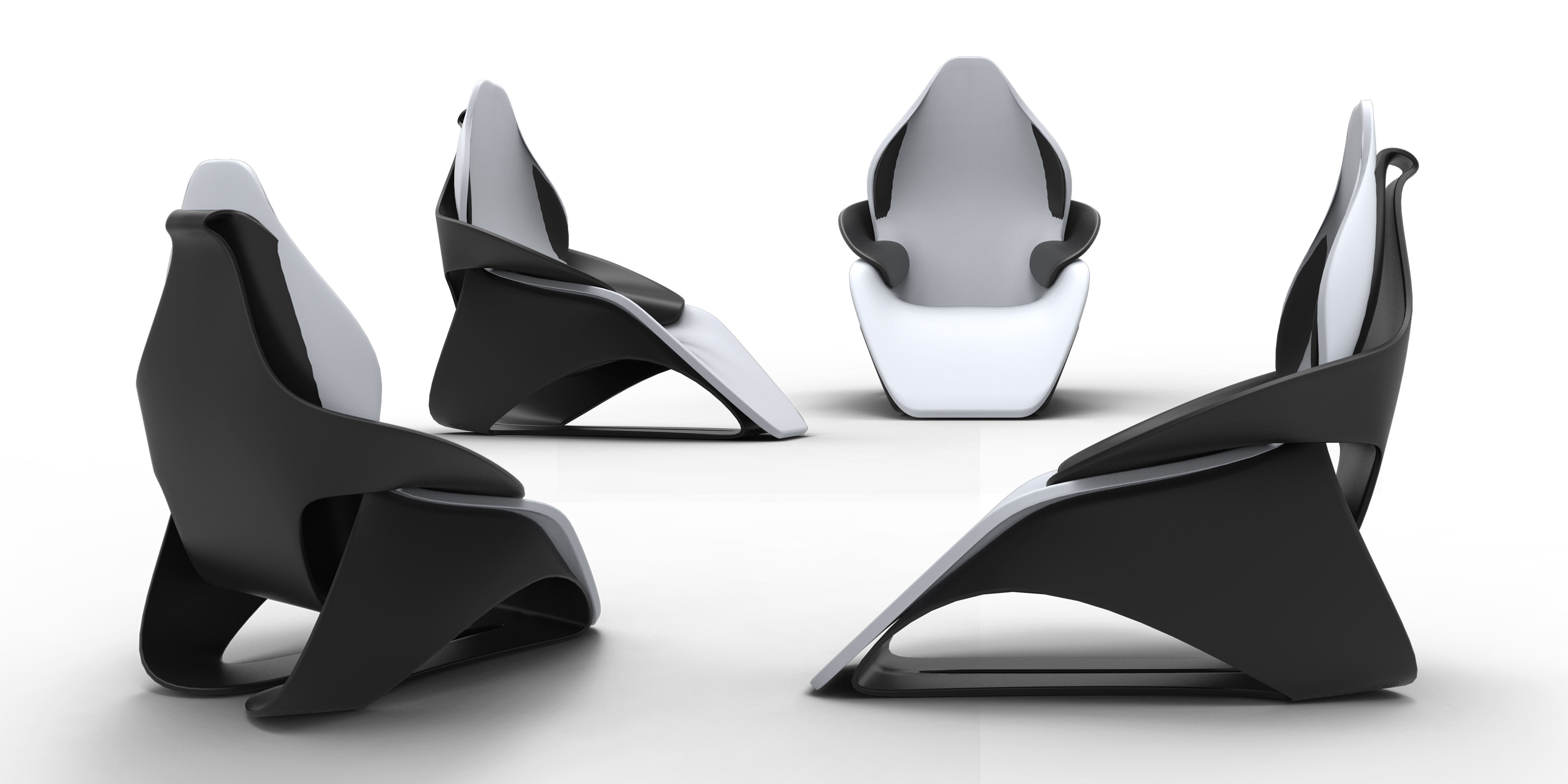 Basic car seat concept 3D model_4