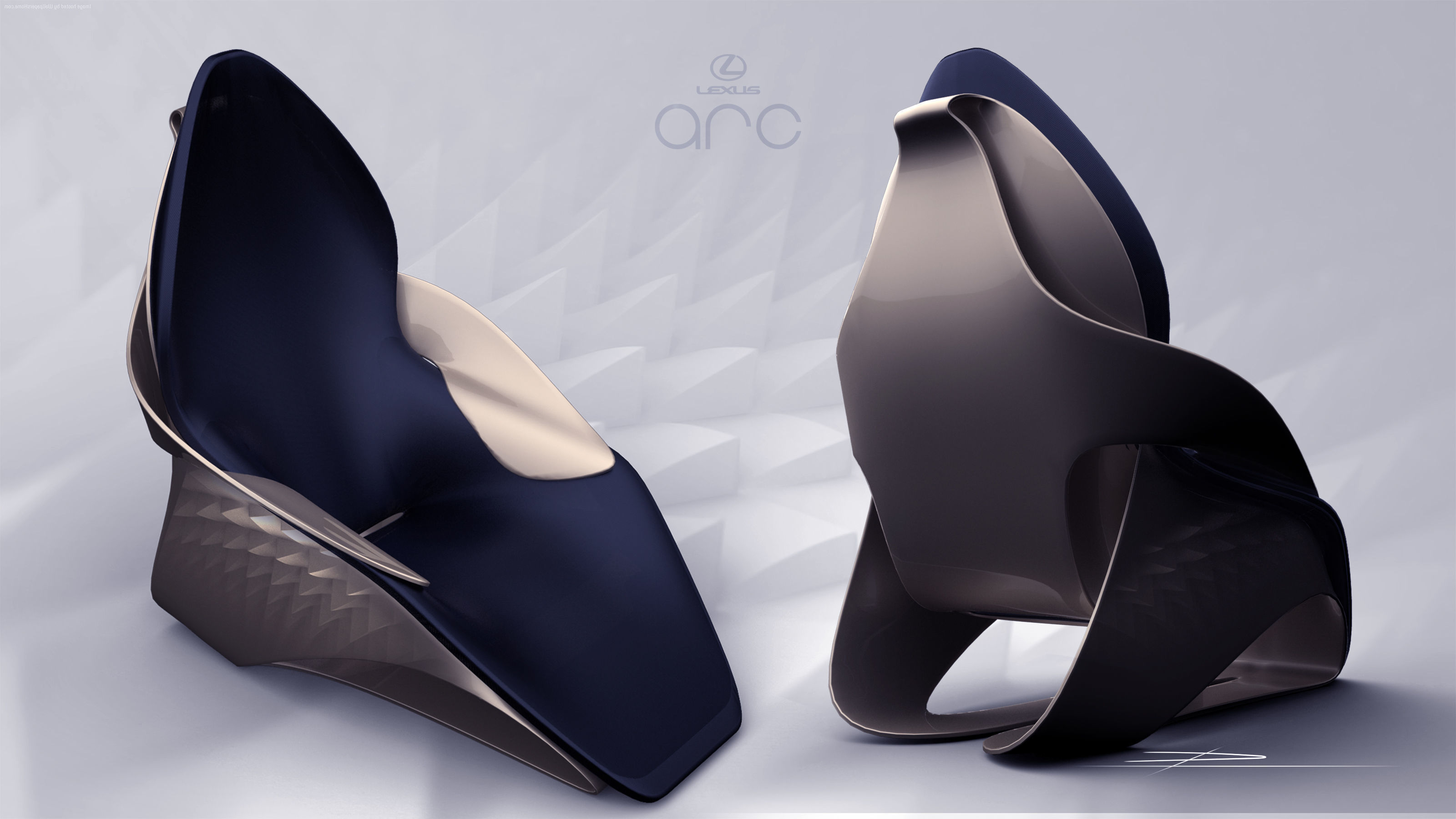 Basic car seat concept 3D model_2