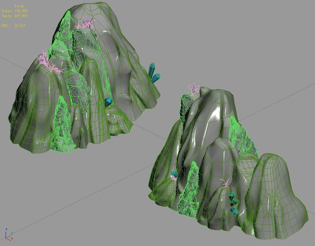 Cartoon Sky City - Fake Terrain 01 3D model_2