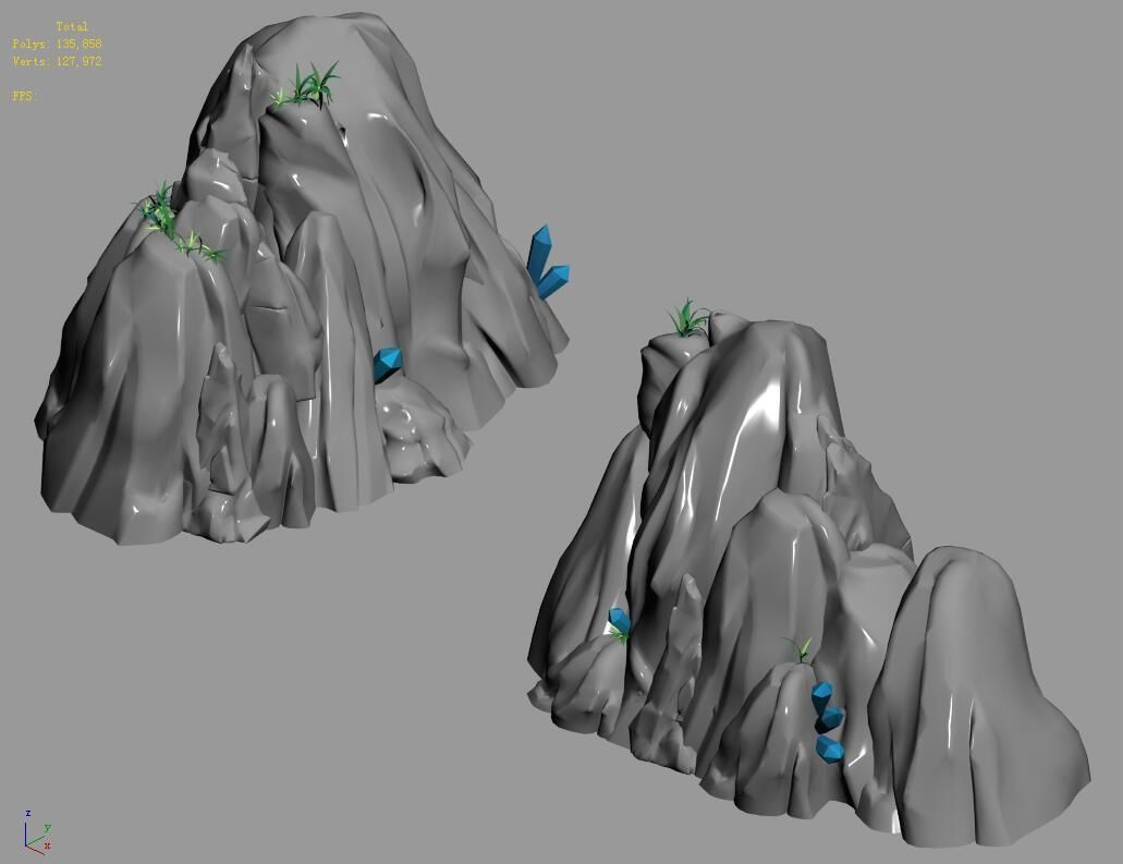 Cartoon Sky City - Fake Terrain 01 3D model_1