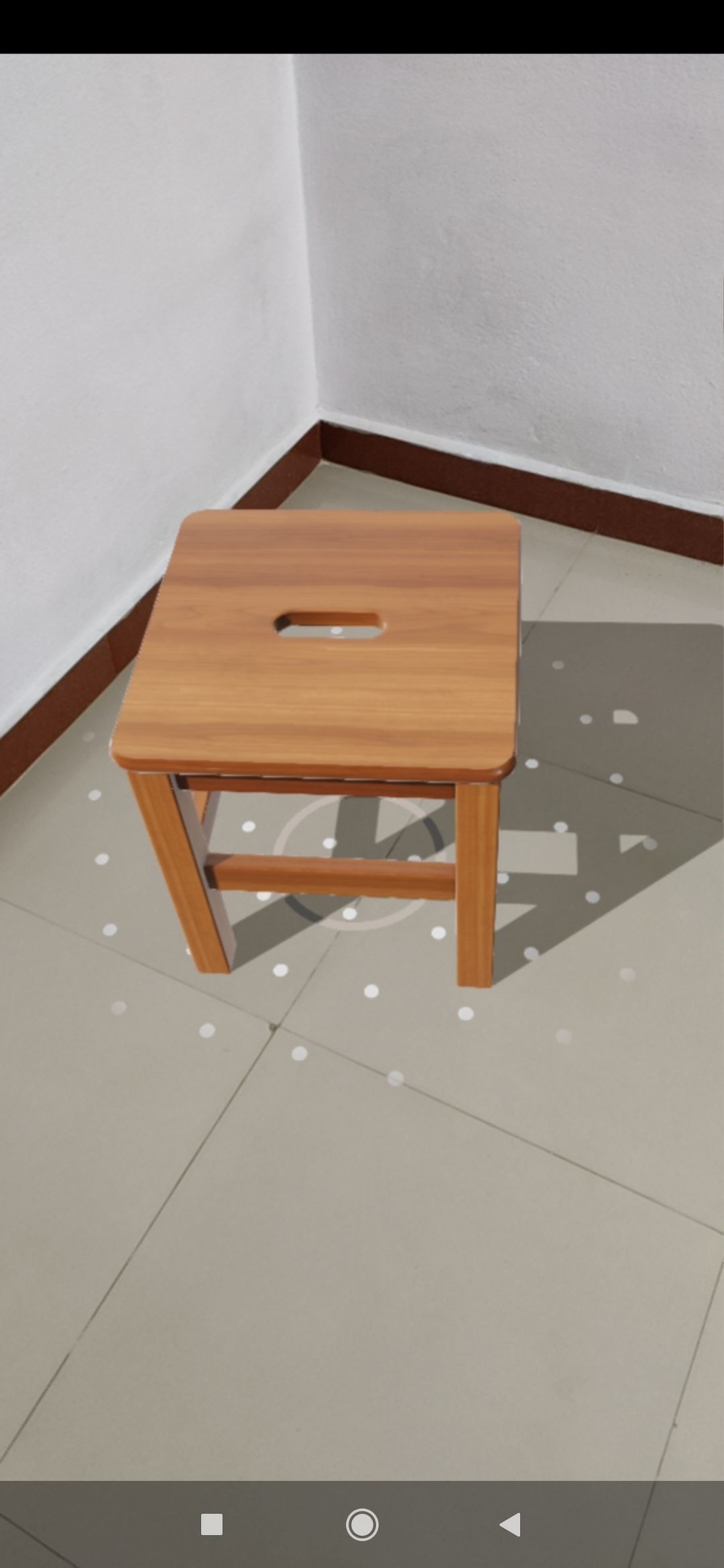 LowStool wooden stool Low-poly 3D model_4