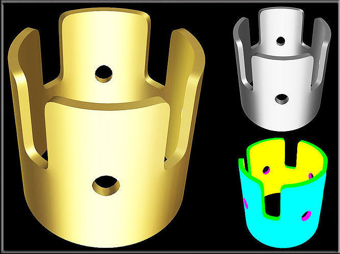Simple Round Hollow Crown Low-poly 3D model