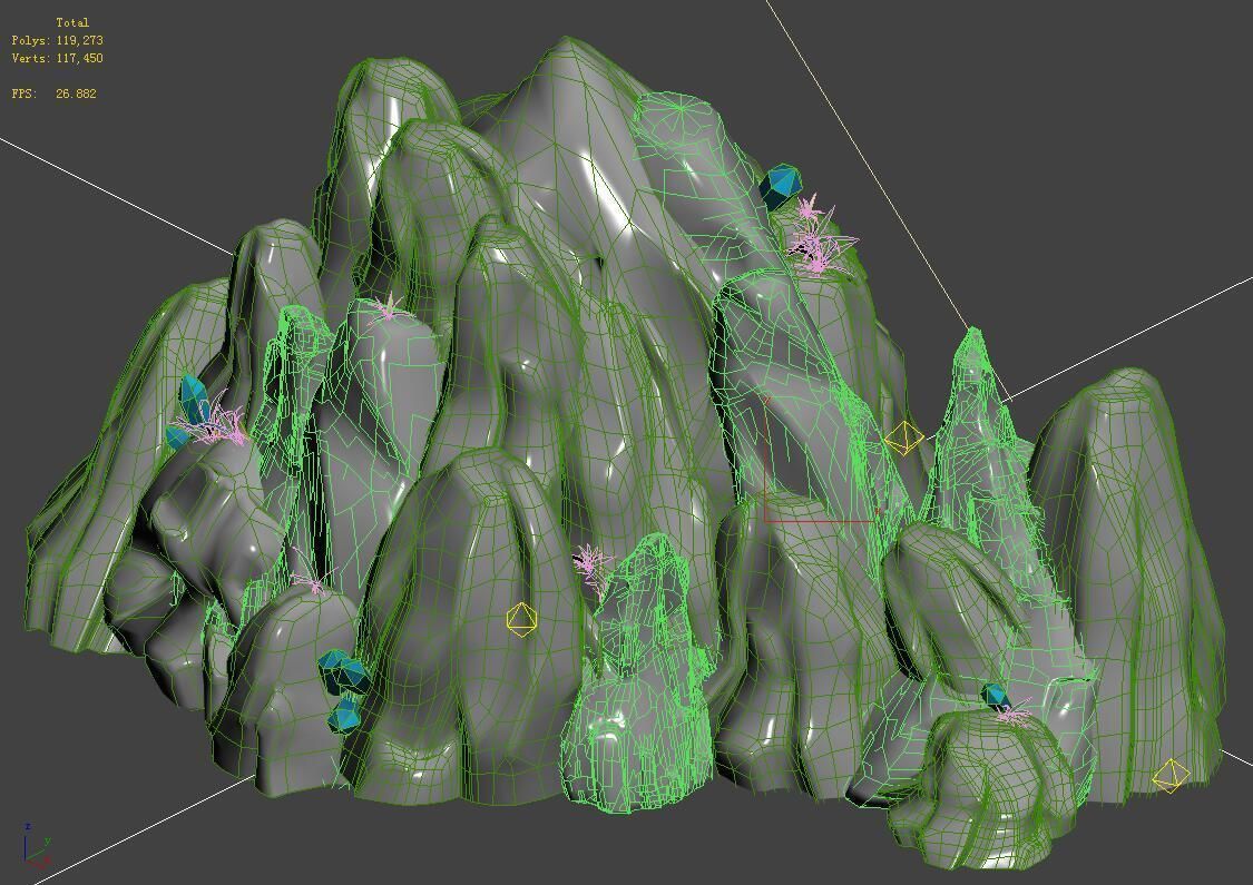 Cartoon Sky City - Fake Terrain 04 3D model_2