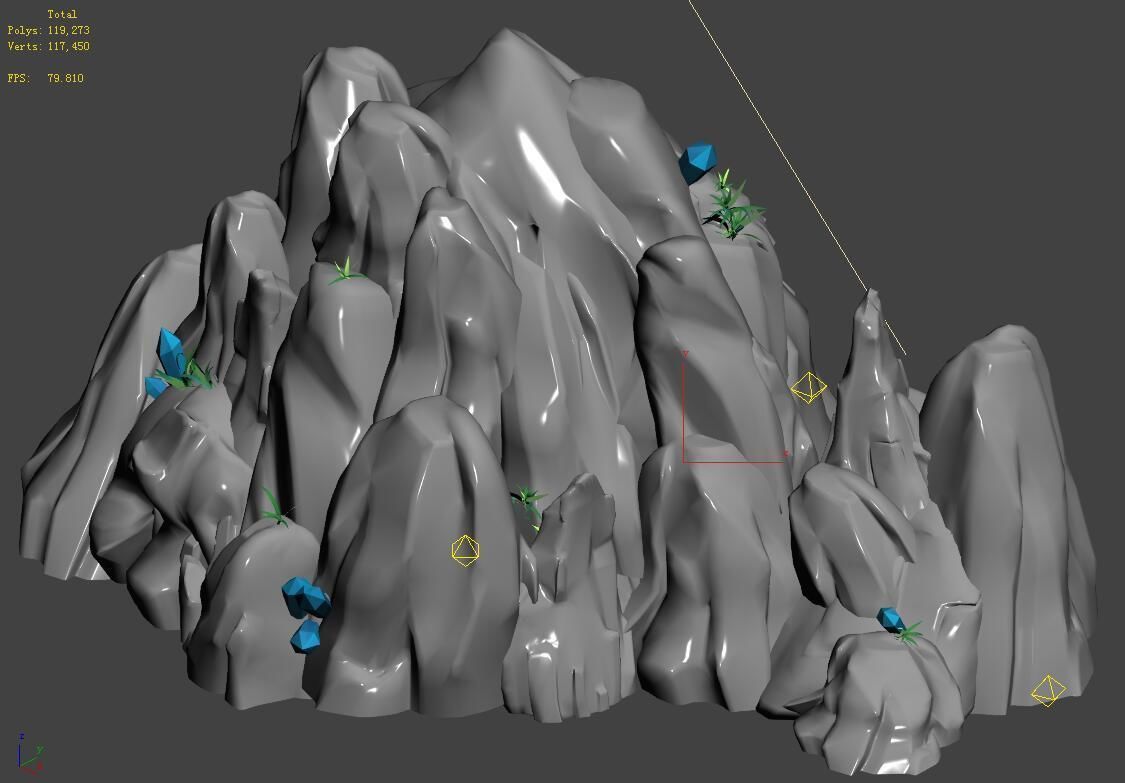 Cartoon Sky City - Fake Terrain 04 3D model_1