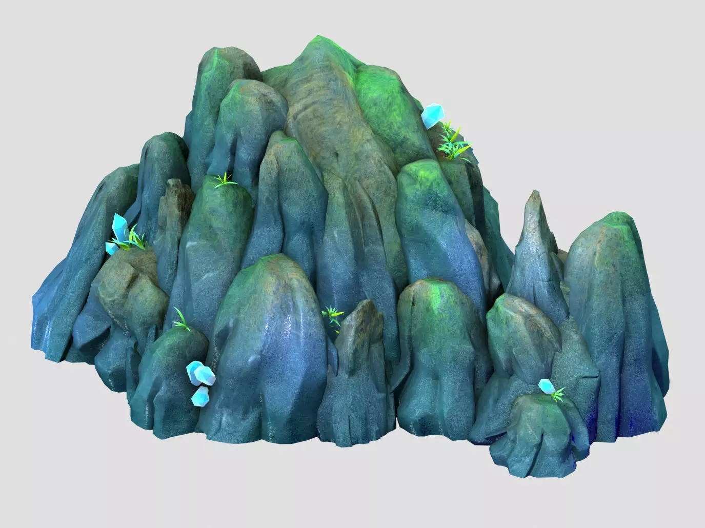 Cartoon Sky City - Fake Terrain 04 3D model_0