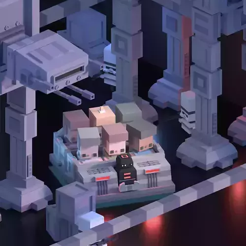 Star Wars Ride Lowpoly Low-poly 3D model