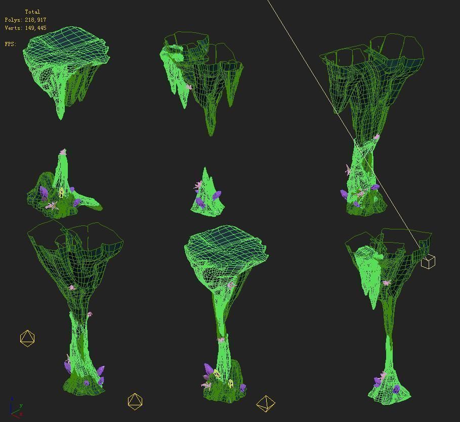 Cartoon Sky City - Fake Terrain 11 3D model_2