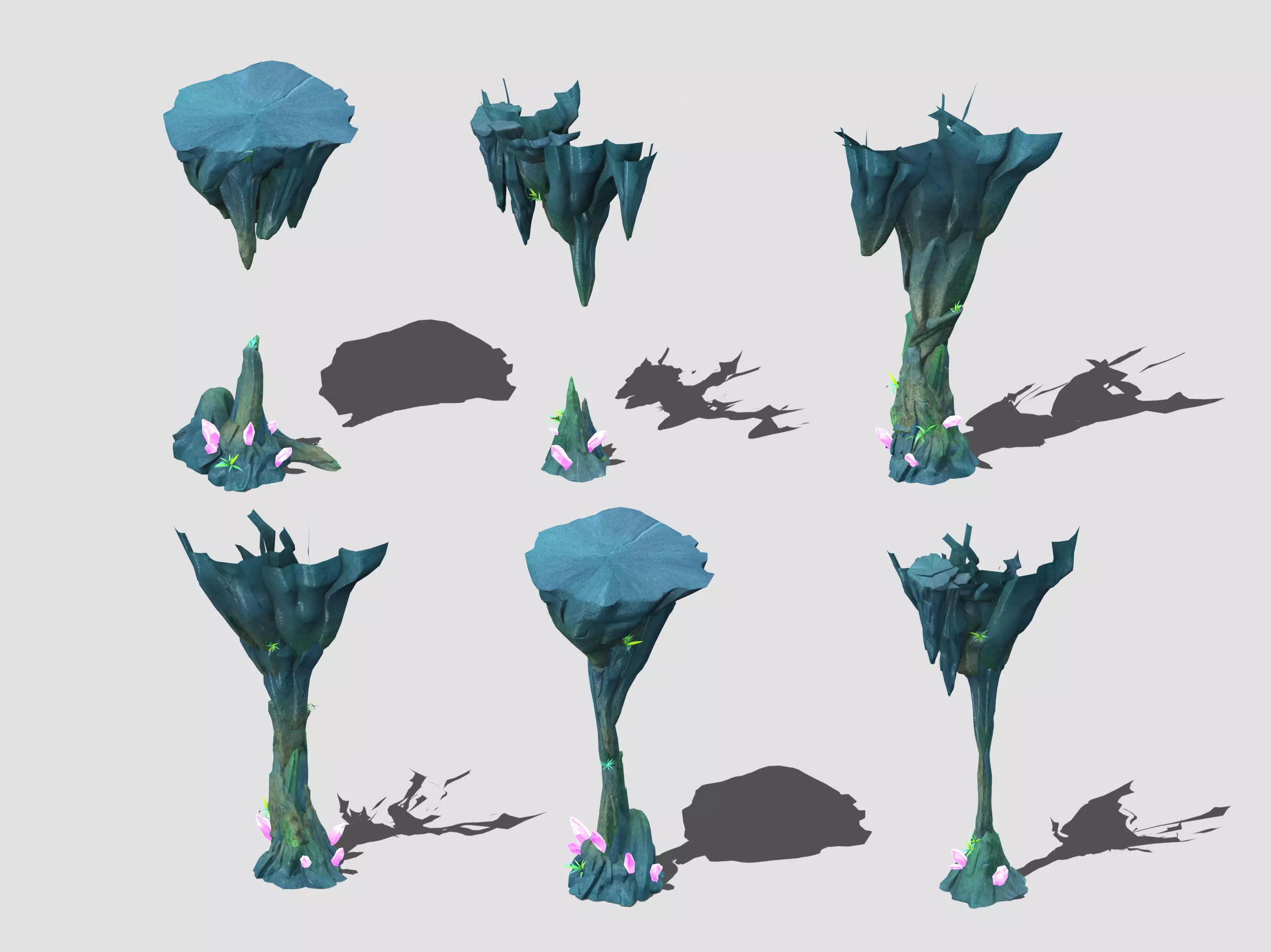 Cartoon Sky City - Fake Terrain 11 3D model_0