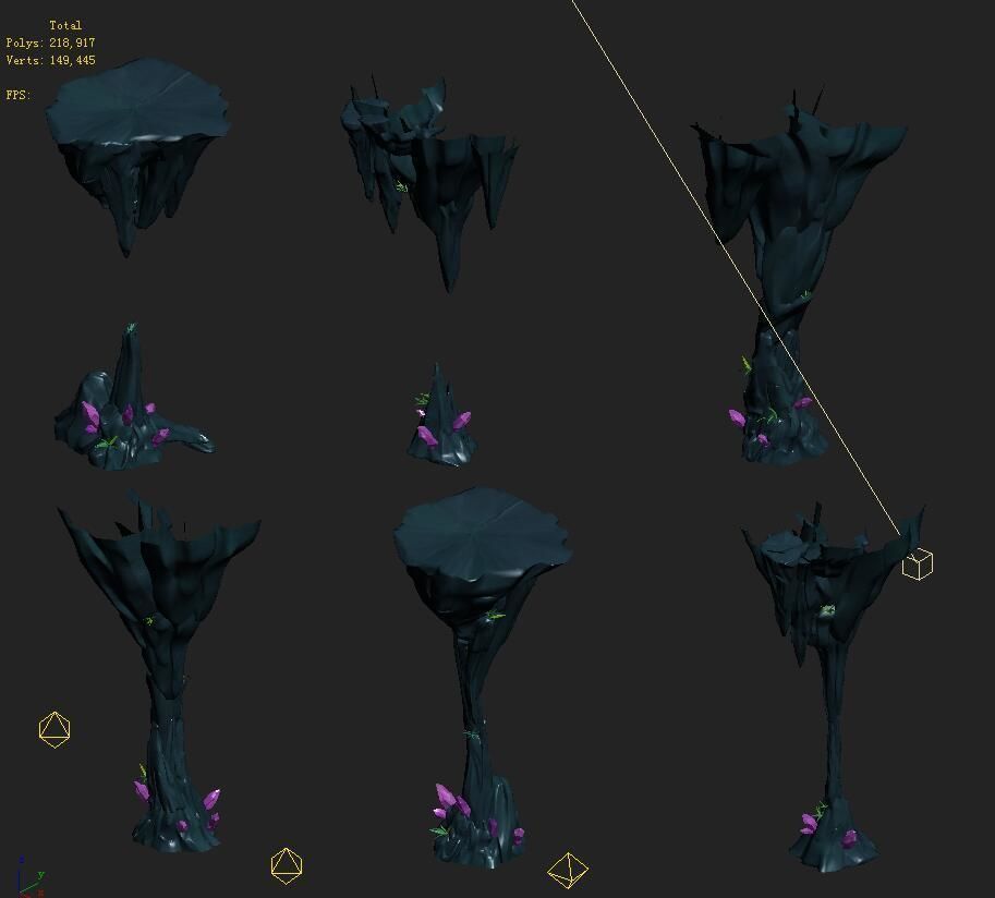 Cartoon Sky City - Fake Terrain 11 3D model_1