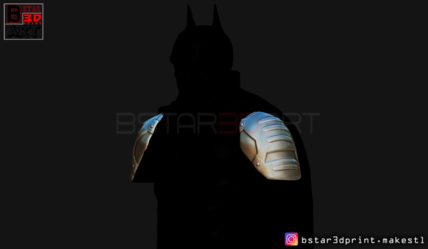 Pauldron Armor -Shoulder Armor - Batman 2021 - Robert pattinson 3D print model_1