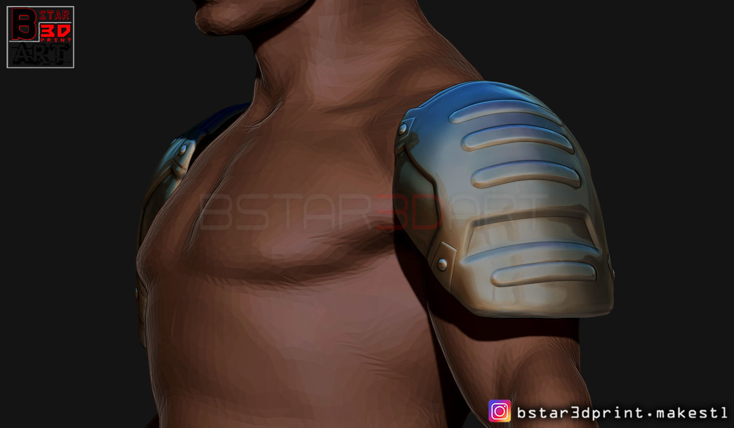 Pauldron Armor -Shoulder Armor - Batman 2021 - Robert pattinson 3D print model_7