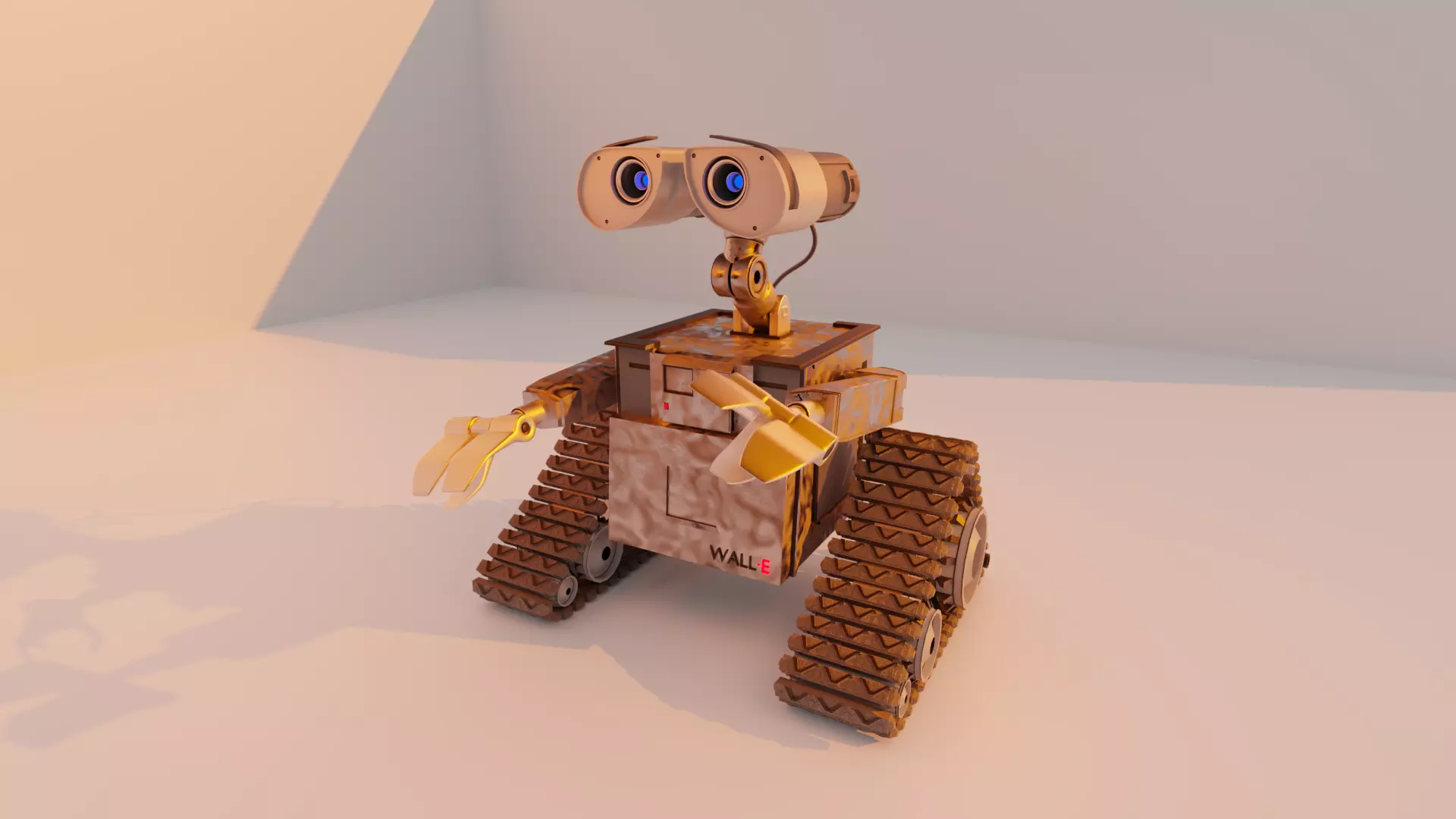 Wall-e wall e robot Low-poly 3D model_0
