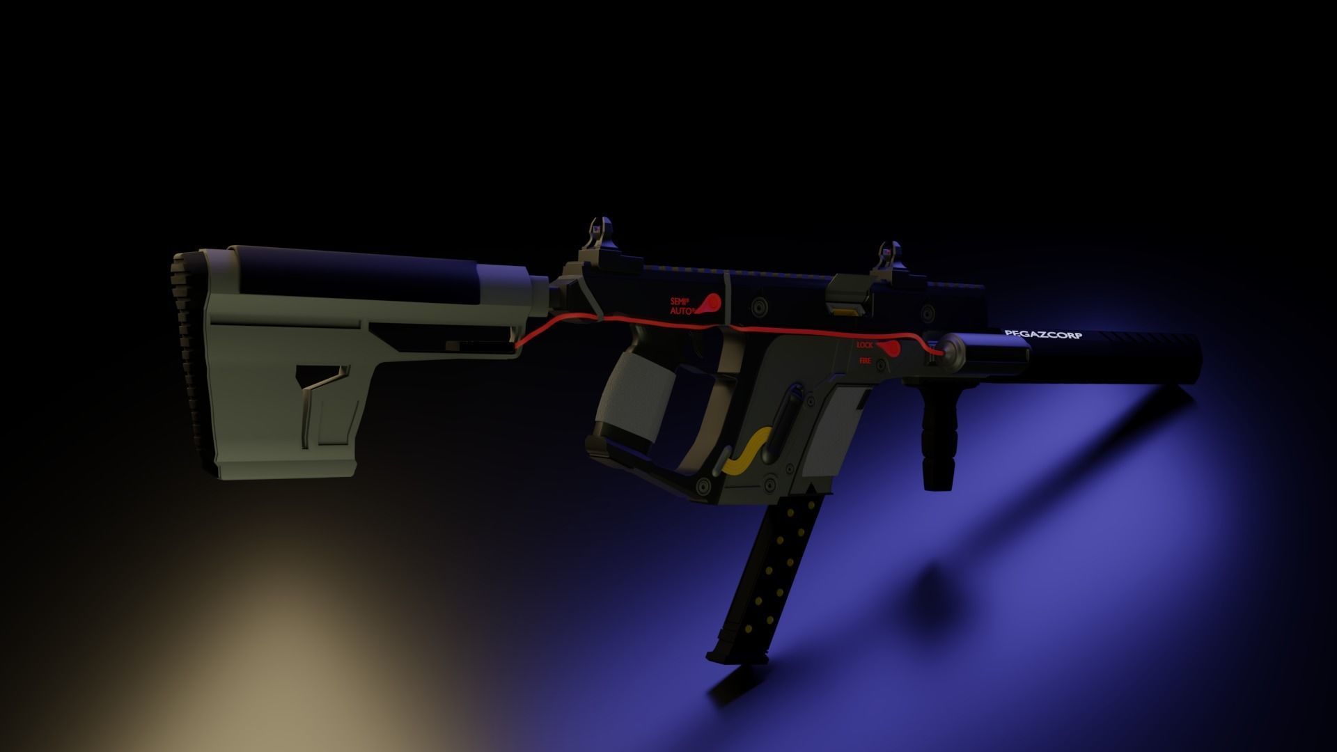 Vector 45  Low-poly 3D model_1