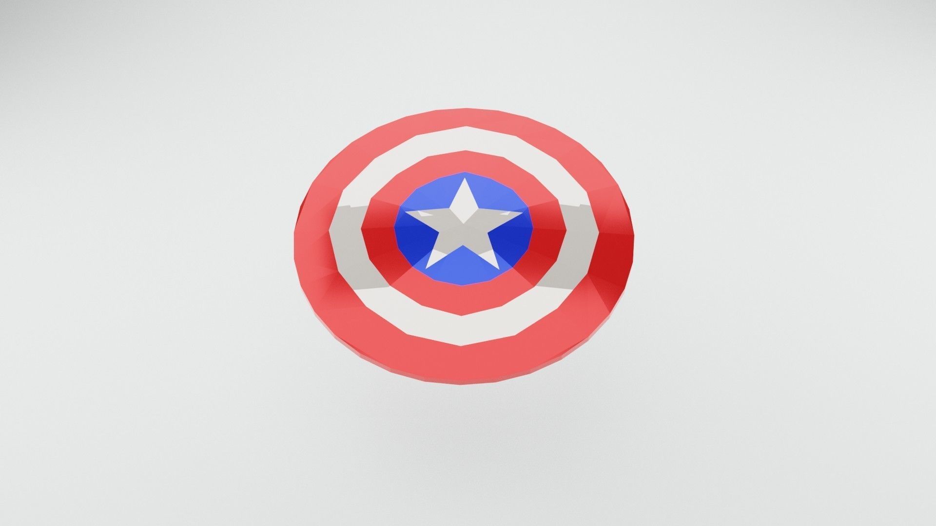 shield of captain america papercraft template 3D print model_2