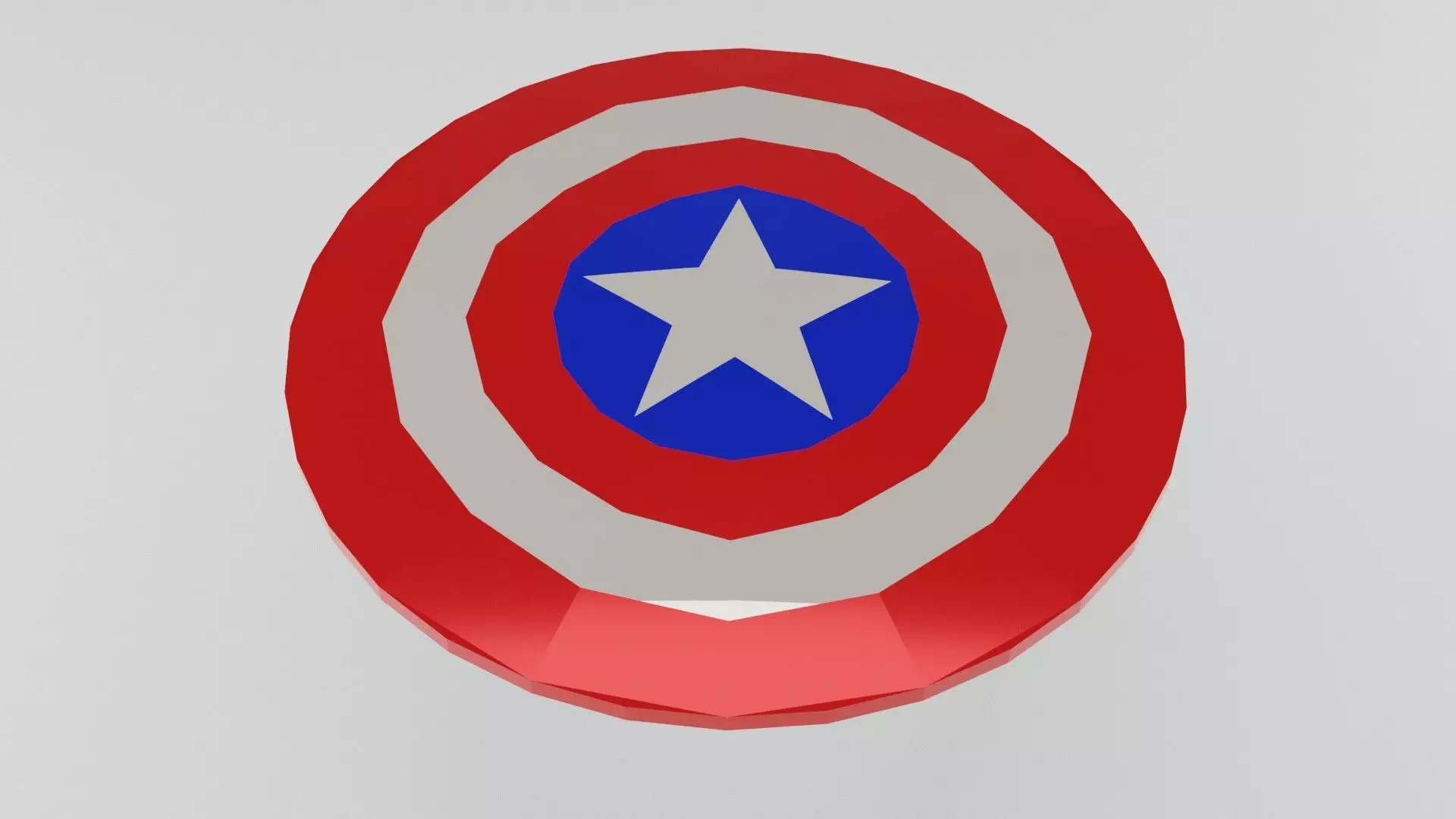 shield of captain america papercraft template 3D print model_0
