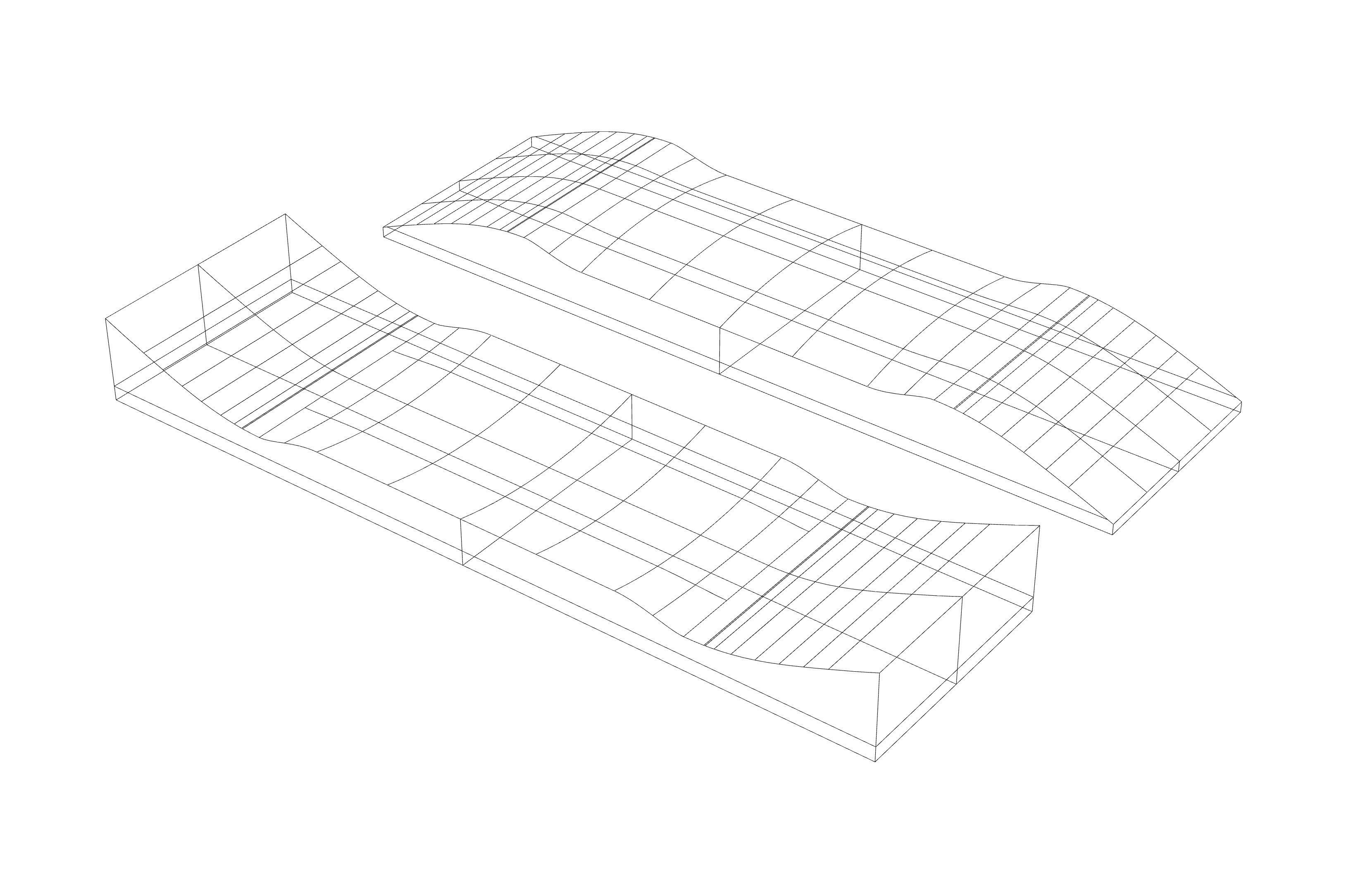 Ready to be milled mold for Skateboard decks 3D model_4