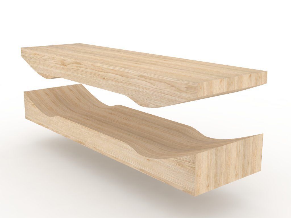 Ready to be milled mold for Skateboard decks 3D model_7