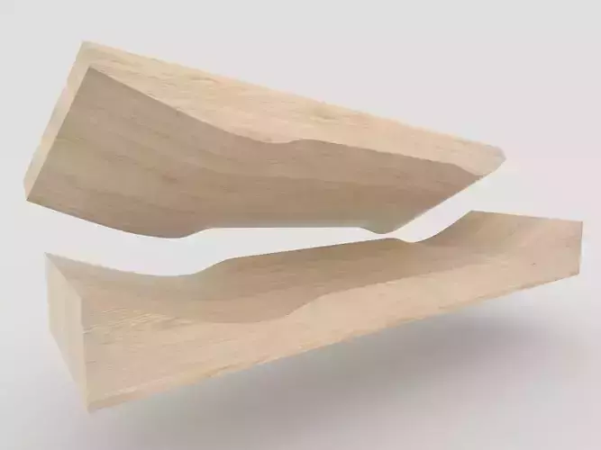 Ready to be milled mold for Skateboard decks 3D model