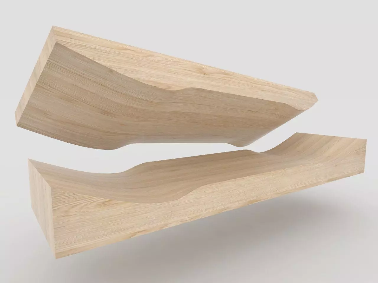 Ready to be milled mold for Skateboard decks 3D model_0