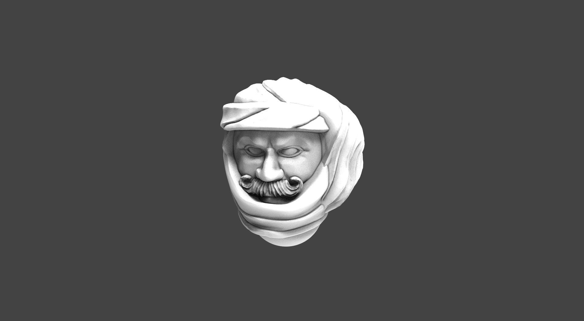 Imperial Soldier Heads with Desert Headgear 3D print model_20