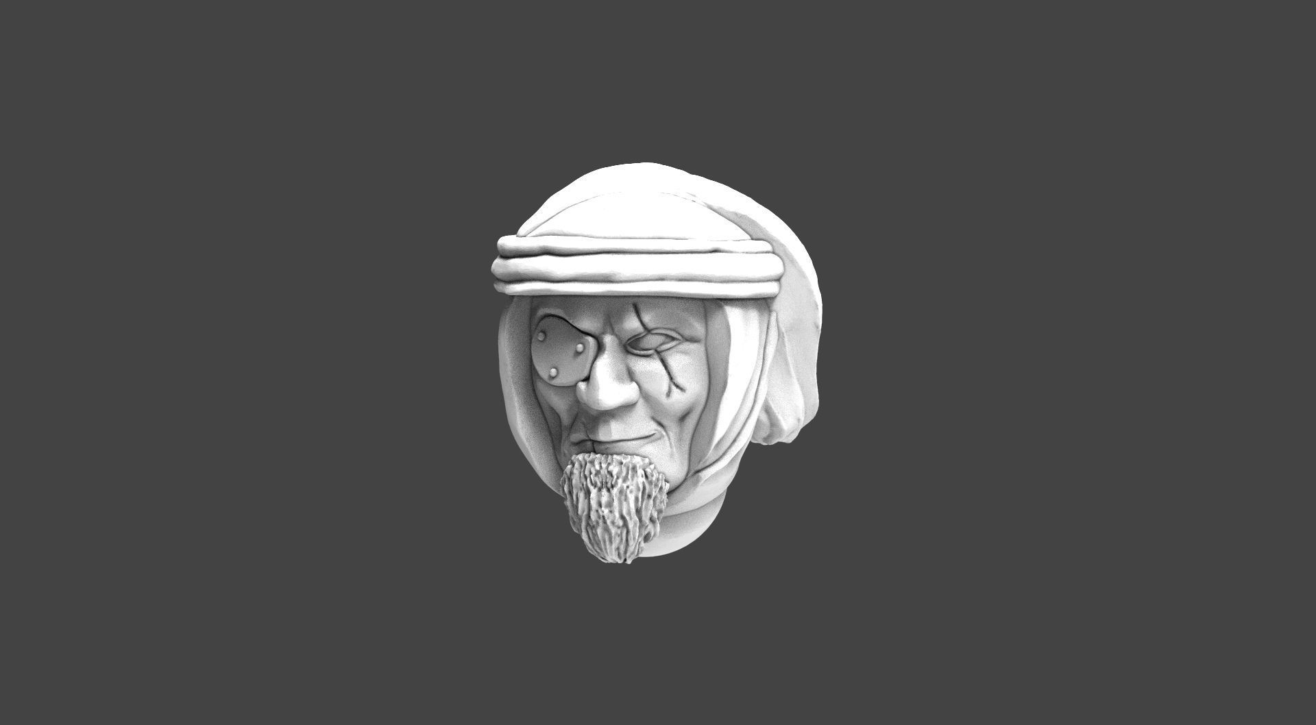 Imperial Soldier Heads with Desert Headgear 3D print model_18