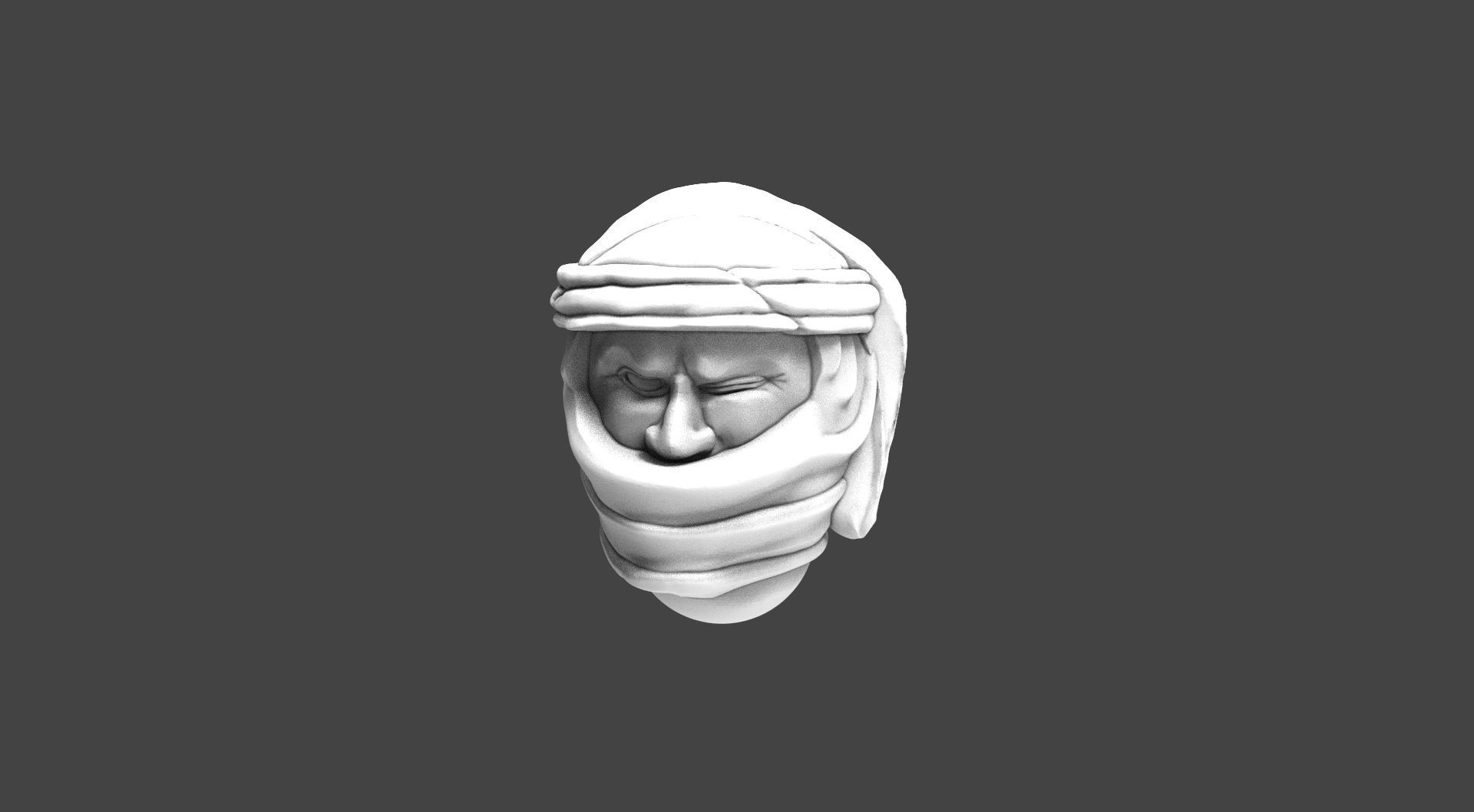 Imperial Soldier Heads with Desert Headgear 3D print model_27