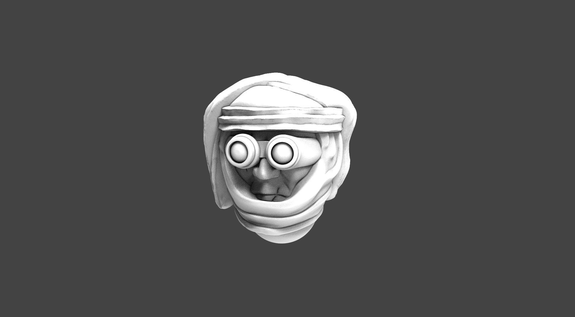 Imperial Soldier Heads with Desert Headgear 3D print model_11
