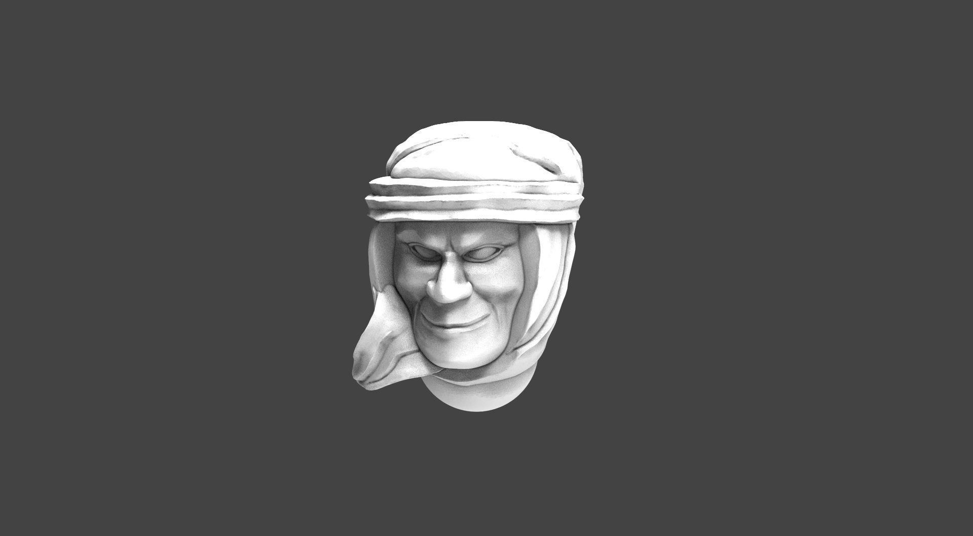 Imperial Soldier Heads with Desert Headgear 3D print model_24