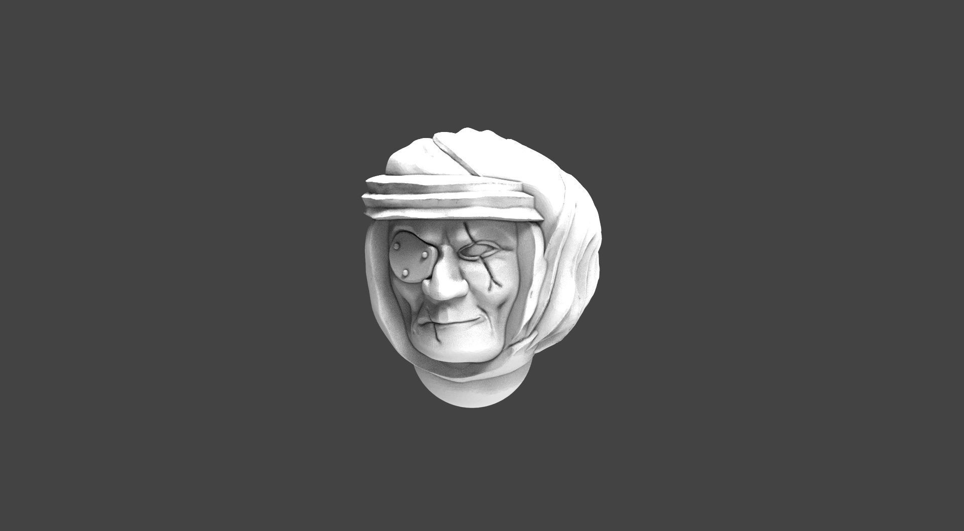 Imperial Soldier Heads with Desert Headgear 3D print model_23