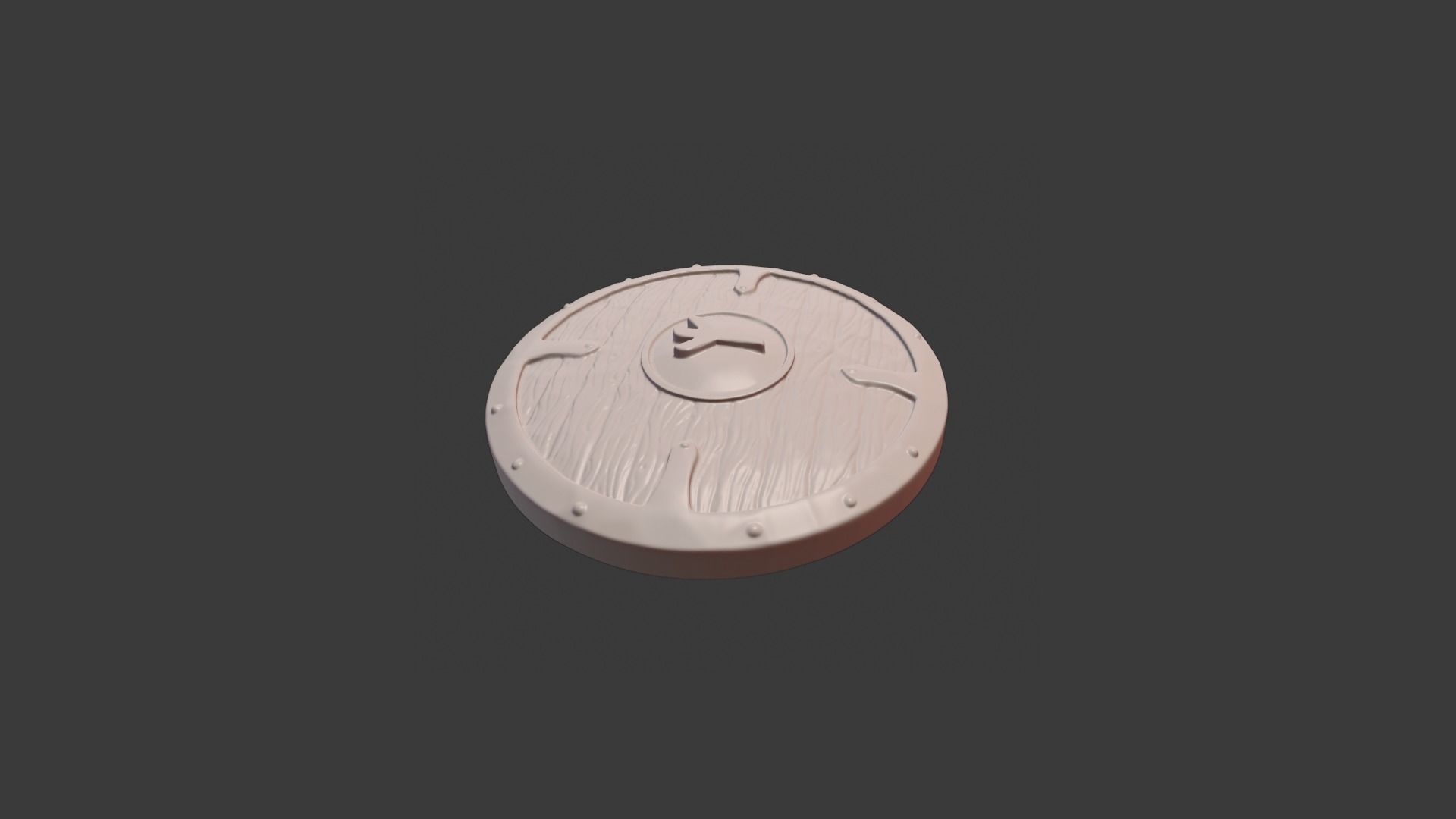 Scandinavian shield with rune Algiz 3D print model_7